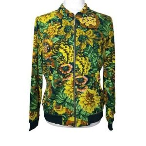 Isaac Mizrahi Zip Up Fleece Bomber Jacket Small